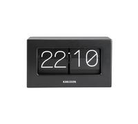 Karlsson Lampe de Table Boxed - Flip - Noir - 20,5x7x11,5cm | Rectangle - skandinavisch - Bois caoutchouté - Horloge de table - Horloge décorative - Décoration pour Chambre et Salon