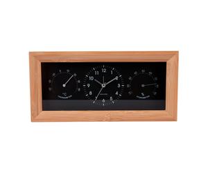 Karlsson Neat Reactangle Thermo-hygromètre KA5925BK - Unisex - Quartz