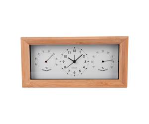 Karlsson Neat Reactangle Thermo-hygromètre KA5925WH - Unisex - Quartz
