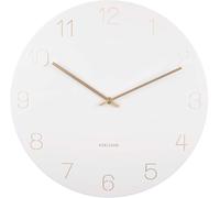 Karlsson - Pendentif horloge murale avec chiffres gravés - Blanc