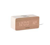 Karlsson Réveil Bloc - Blanc - 7.4x15x7.1cm - Rectangle - MDF - Alarm Clock - Réveil Chambre