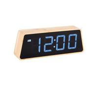 Karlsson Réveil Changing Colour LED - Brun - 4.5x19x7cm | Rectangle - Modern - Bambou - Réveil - Réveil pour Chambre - Pour Chambre et Bureau