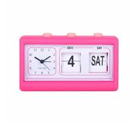 Karlsson Réveil Data Flip - Rose - 19 x 6,4 x 11,5 cm - Rectangulaire - Plastique - Réveil pour chambre à coucher - Décoration de Noël - Cadeau femme - Cadeau homme - Cadeau pour elle - Cadeau pour