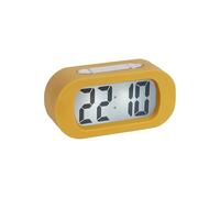 Karlsson KA5753YE Réveil numérique LCD rétro-éclairé Gummy ABS caoutchouté Jaune ocre H7 x 5 x 14 cm