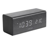 Karlsson - Réveil LED Block en Bois sombre - Noir - Block Noir G