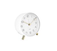 Karlsson Réveil Lofty - Blanc - Ø11cm | Autour de - skandinavisch - Fer - Réveil - Réveil pour Chambre - Pour Chambre et Bureau