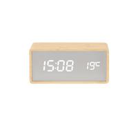 Karlsson – Réveil Copper Mirror LED – Beige effet bois