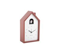 Karlsson Réveil moderne coucou - Rouge - 12 x 6 x 20 cm | Rectangle - Scandinave - Thermoplastique - Réveil pour chambre à coucher