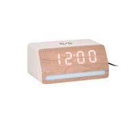 Karlsson Réveil rétro - Blanc - 10x16.5x7.5cm - Rectangle - MDF - Horloge d'alarme - Réveil pour chambre à coucher