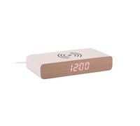 Karlsson Réveil rétro plat LED - Blanc mat - 16,1 x 7,6 x 3 cm