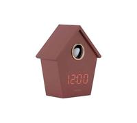 Karlsson Réveil Riqueza Cuckoo - Bordeaux - 6.8x13x15.3cm | Divers - Modern - MDF - Moderne Horloge Murale Coucou - Pendule Murale - Décoration murale pour Salon et Chambre