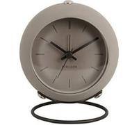 Réveil rond effet flottant - Diam.9,5 cm - Gris foncé