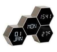 Karlsson - Réveil Six 4 facettes hexagonale - Or - Six Or G