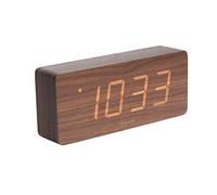Karlsson Réveil Tube - placage en Bois foncé, LED Blanche