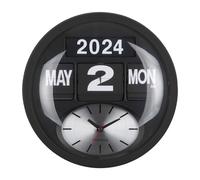 Karlsson Round Flip Horloge Murale KA6030BK - Unisex - 33 cm - Quartz
