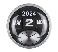 Karlsson Round Flip Horloge Murale KA6030SI - Unisex - 33 cm - Quartz