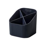 Karma 17248-13 Carquois de bureau 4 compartiments 80-100% de matériaux recyclés Noir