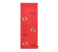 KARMA AND LUCK Serviette de yoga avec protection radiante, absorbante, antidérapante, poignée en silicone et daim éponge doux pour bouclier d'énergie spirituelle et clarté, 66 x 182,9 cm