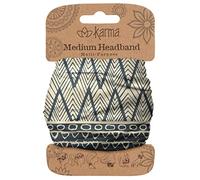 Karma Demi-Bandeau, Noir/crème, Polyester