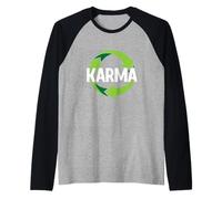 Karma Destin Méditation Recyclage Protection de l'environnement Cadeau Manche Raglan