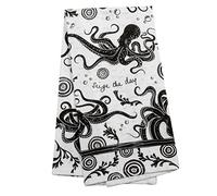 Karma Gifts Ka101913 Noir et Blanc Boho torchons, Lama