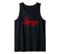 Karma Grand Texte Rouge Gras CONÇU Débardeur