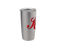 KARMA GRAND TEXTE ROUGE GRAS CONÇU Gobelet isotherme en acier inoxydable double paroi
