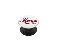 Karma Grand Texte Rouge Gras CONÇU PopSockets PopGrip Adhésif