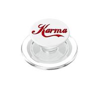 Karma Grand Texte Rouge Gras CONÇU PopSockets PopGrip pour MagSafe