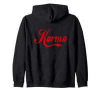 Karma Grand Texte Rouge Gras CONÇU Sweat à Capuche
