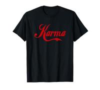 Karma Grand Texte Rouge Gras CONÇU T-Shirt