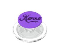 Karma - Grand Texte Violet CONÇU PopSockets PopGrip pour MagSafe