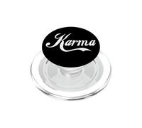 Karma - Gras Grand Texte Blanc CONÇU PopSockets PopGrip pour MagSafe