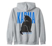 Karma is A Cat Citation Humoristique pour Amoureux des Chats Sweat à Capuche