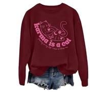 Karma Is A Cat Sweatshirt, Karma Is A Cat Shirt, Karma Cat Sweatshirt, Funny Cat Lover Karma Sweatshirt, Unisexe, bordeaux, M