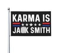 Karma Is Jacks Smith Drapeau 3 x 5 extérieur double face fantaisie Décoration murale pour chambre de fille 0,9 x 1,5 m, Karma Is Jacks Smith Tapisserie pour salle de classe