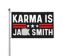 Karma Is Jacks Smith Drapeau double face amusant Décoration murale pour fête 0,9 x 1,5 m, Karma Is Jacks Smith Tapisserie pour chambre