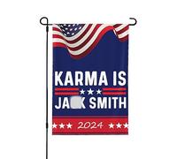 Karma Is Jacks Smith Flag Karma Is Jacks Smith Drapeaux de jardin Drapeaux de jardin drôles 12 x 18 Drapeau de cour double face pour cour
