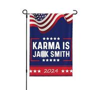 Karma Is Jacks Smith Flags Karma Is Jacks Smith Drapeau de jardin Petit drapeau de jardin 12 x 18 drapeaux de jardin saisonniers double face pour l'intérieur