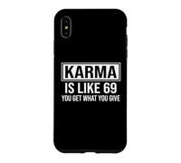 Karma is Like 69 Citation Humoristique rétro Sarcastique Coque pour iPhone XS Max