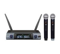Karma Kit Microphones Set 8302 Double Sans Fil UHF Noir Et Gris