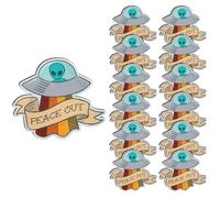 Karma, Lot d'autocollants en vinyle - Imperméable - Mat - Art esthétique rétro pour ordinateur portable, gobelet, journal, OVNI