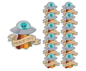 Karma, Lot d'autocollants en vinyle - Imperméable - Mat - Art esthétique rétro pour ordinateur portable, gobelet, journal, OVNI