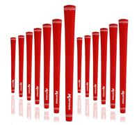 Karma Lot de 13 poignées de golf en velours rouge de taille standard en caoutchouc pour tous les temps, confort et performance moyennement ferme, contrôle ferme traditionnel, poignées de rechange pour