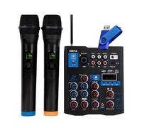 KARMA MXW 5 - Table de mixage audio 5 canaux avec 2 microphones sans fil VHF, Bluetooth , échos + Clé usb 32gigas