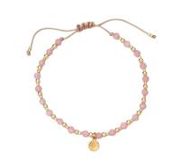 Karma NH11080687 Bracelet pour femme avec pierre précieuse d'agate verte ou or rose en acier inoxydable Design filigrane moderne Bracelet femme cadeau pour elle Bracelet en pierres précieuses, 0,5 x