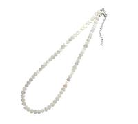 Karma NH11299838 Collier coquillage d'eau douce Abalone Femme Acier Inoxydable Blanc Argent Chaîne 40 cm Fermoir Mousqueton Collier Coquillage scintillant Cadeau pour Femme