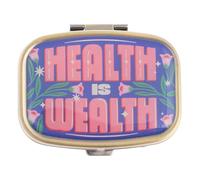 Karma, Pilulier compact et portable pour transporter des médicaments, des vitamines, des compléments pour sac à main/poche, la santé est la richesse