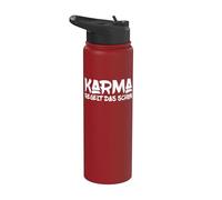Karma s'occupe de ça, drôle de dicton Stainless Steel Insulated Water Bottle