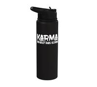 Karma s'occupe de ça, drôle de dicton Stainless Steel Insulated Water Bottle